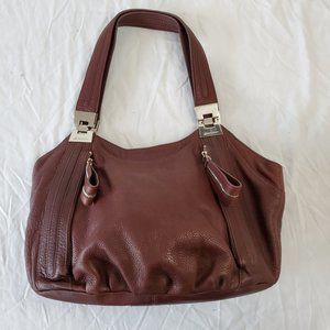 B makowsky Brown Leather Handbag